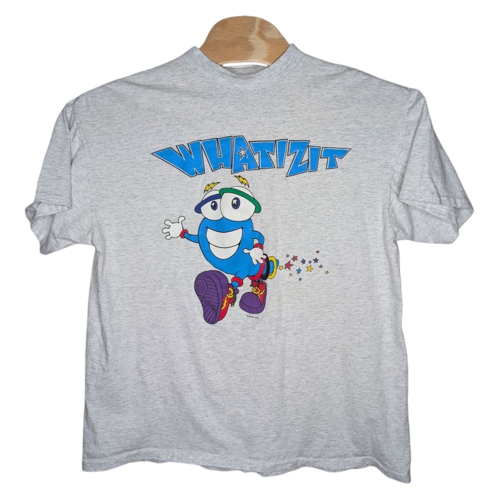 Vintage Whatizit Atlanta 1996 Olympics T Shirt XXL 2XL Gray 90s Izzy Mascot Tee